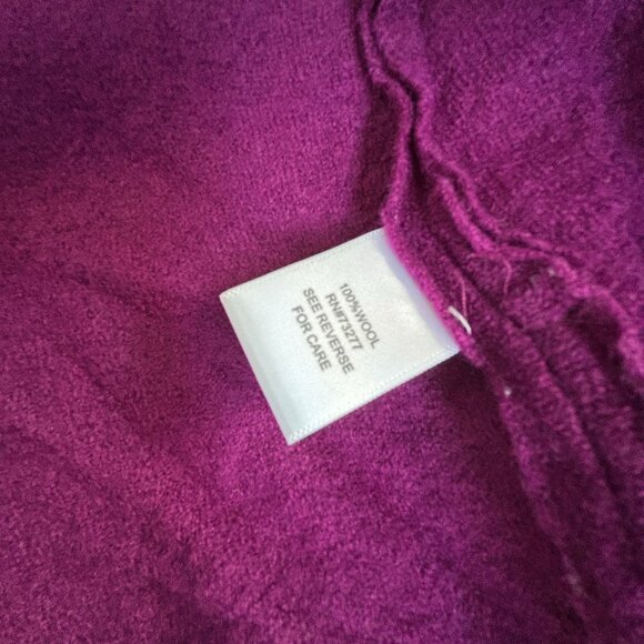 Apt. 9 Womens Ruffled Cardigan Jacket Medium Wool Purple Lightweight New $72 - Picture 4 of 8
